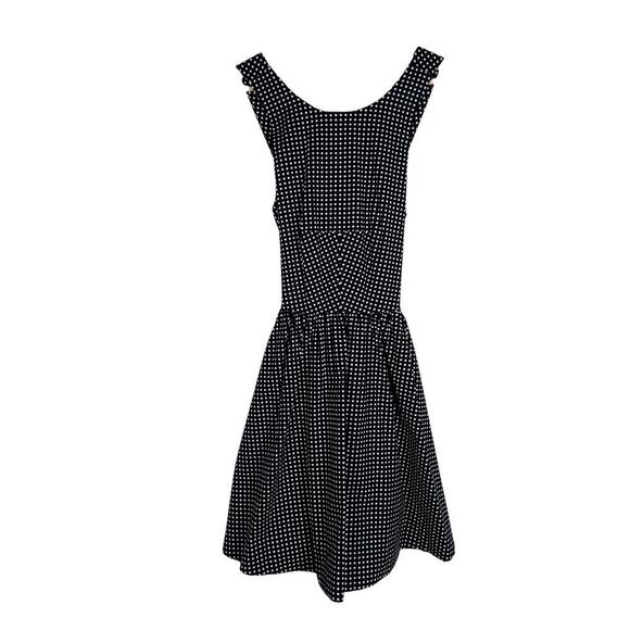 Kate Spade Mini Dress 2 Black White Diamond Pattern Feminine Coquette Preppy - Picture 1 of 7